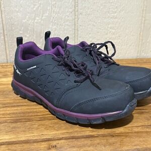 Reebok Work Sublite Womens Exofuse Black‎ Purple Composite Toe Work Safety Shoes
